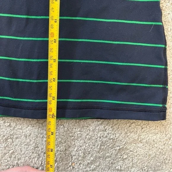 Lululemon Power Y Tank Top Stripe Green Bean Inkwell Navy - Picture 14 of 14